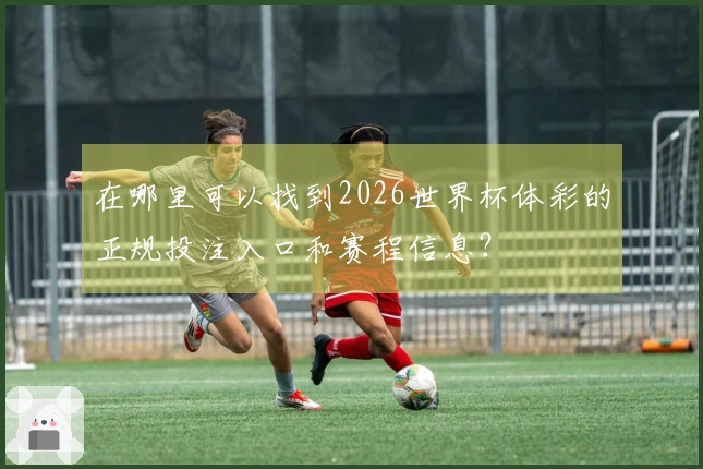 在哪里可以找到2026世界杯体彩的正规投注入口和赛程信息？